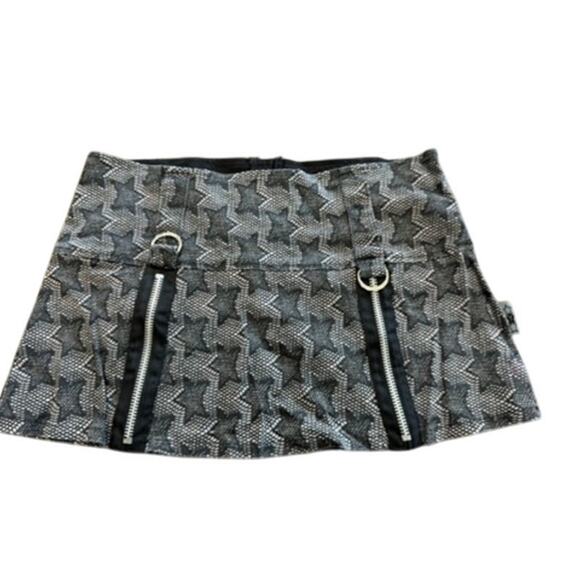 "TRIPP" VNT Y2k Mini Skirt Star Zipper SZ L Mean Girls 2000s Mall Whimsigoth - Picture 1 of 10
